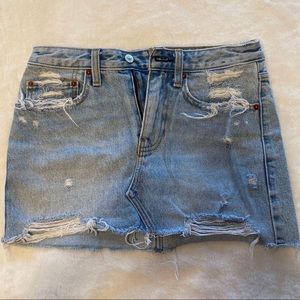 Denim mini skirt
